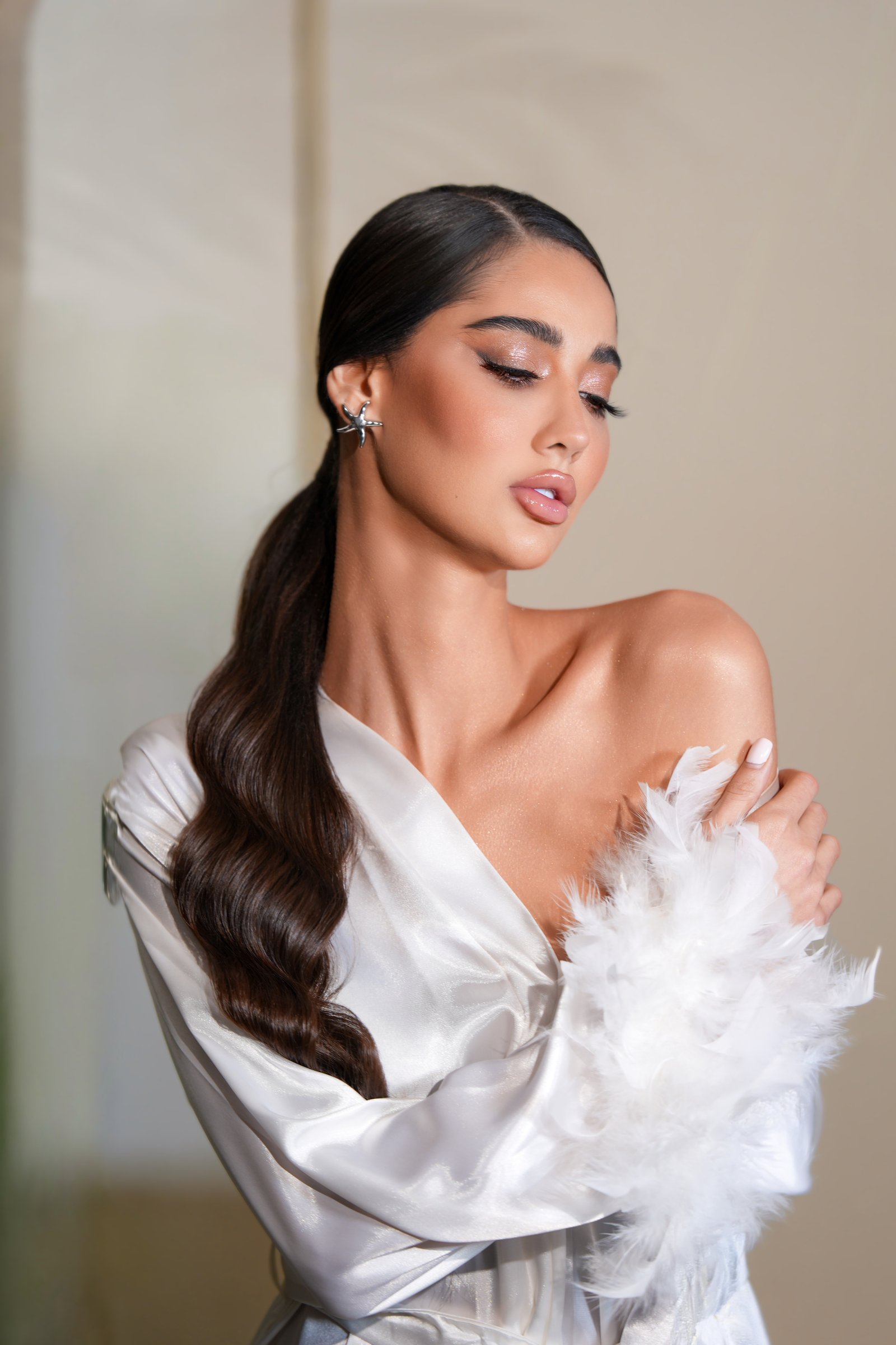 Editorial beauty portrait used as a temporary visual reference